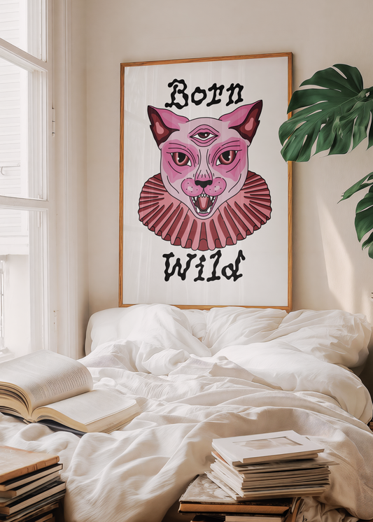 BORN WILD art print