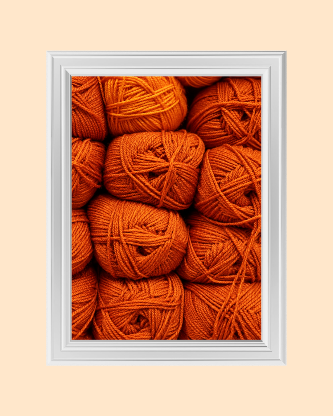 Orange Yarn Balls art print