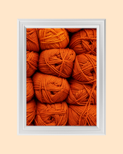 Orange Yarn Balls art print