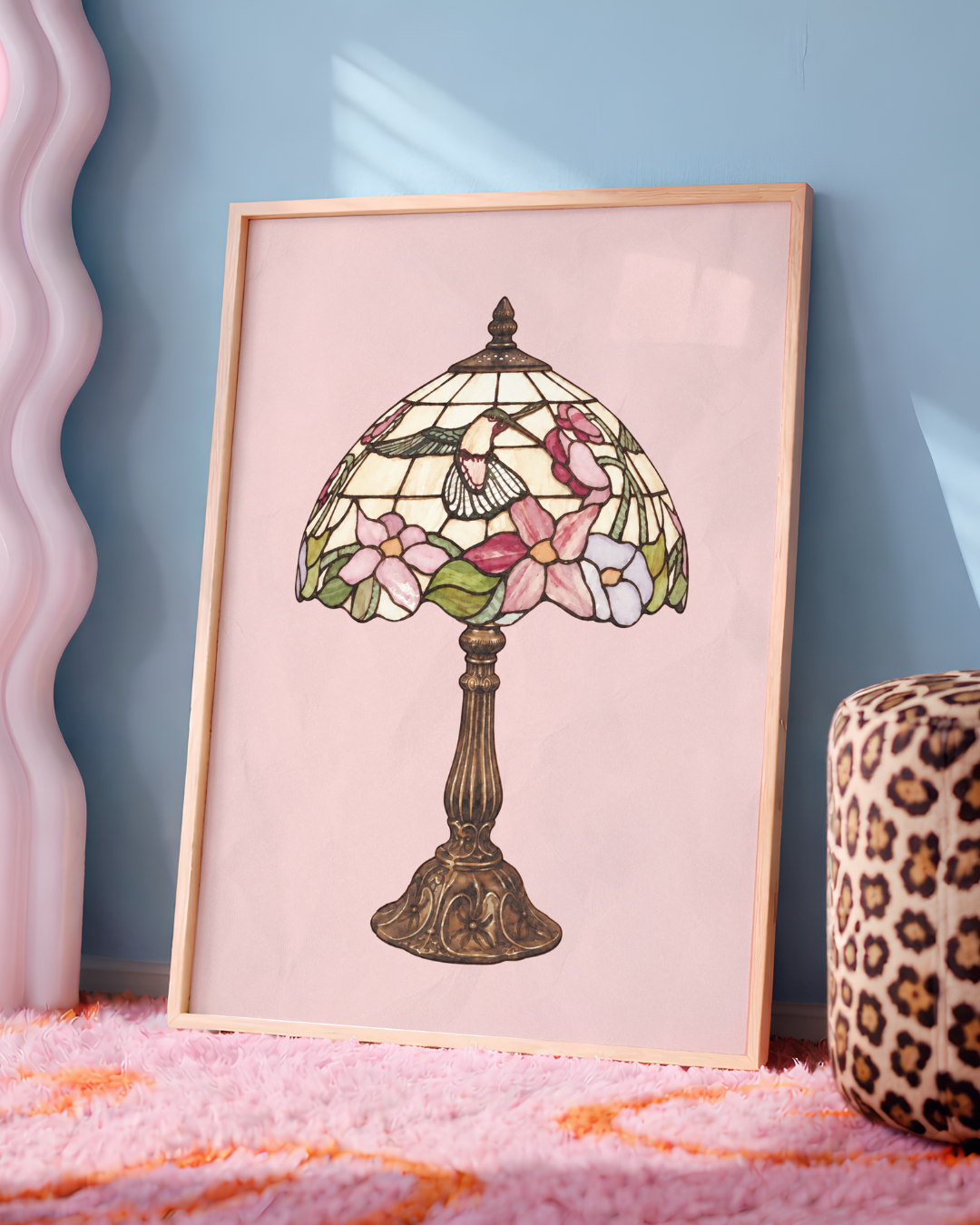 Whimsical lamp art print