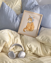 Babushka Cat art print