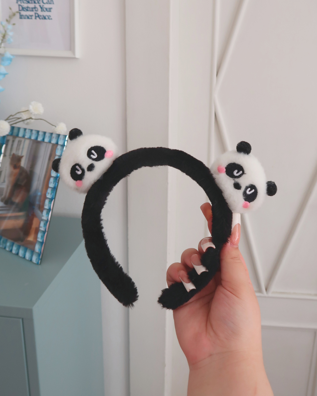 PANDA HEADBAND in black