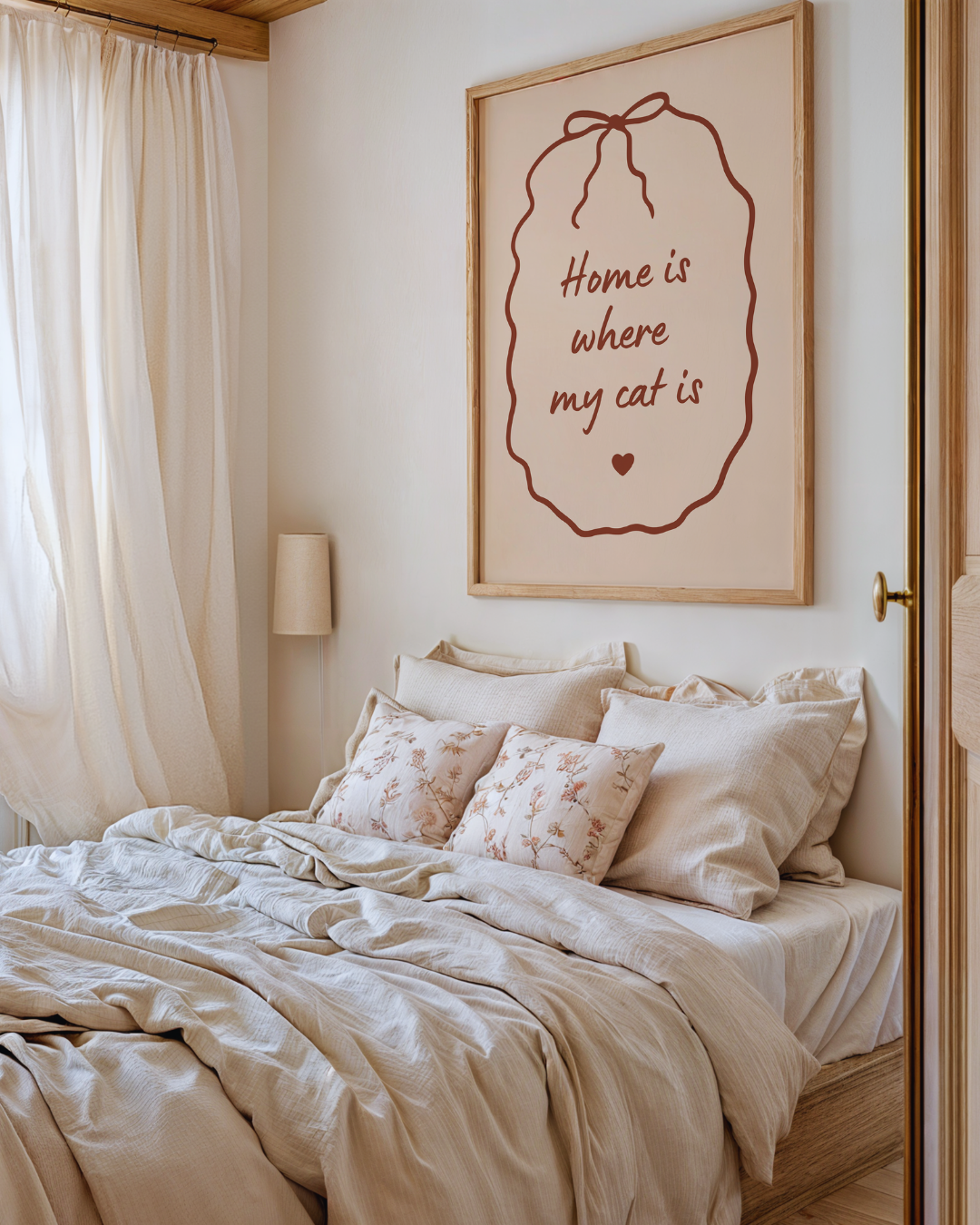 HOME IS WHERE MY CAT IS art print