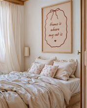 HOME IS WHERE MY CAT IS art print