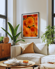 ORANGE FLOWERS art print