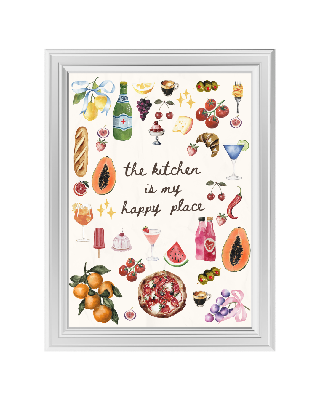 THE KITCHEN IS MY HAPPY PLACE art print