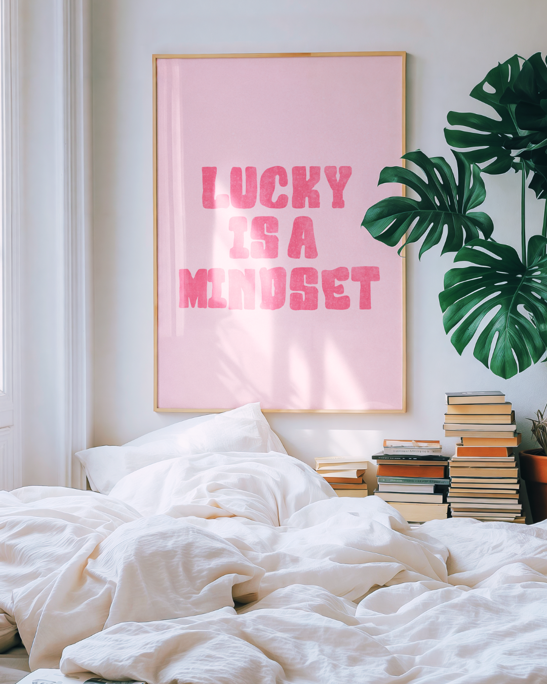LUCKY IS A MINDSET art print