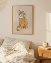 Babushka Cat art print