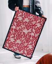RED LACE art print