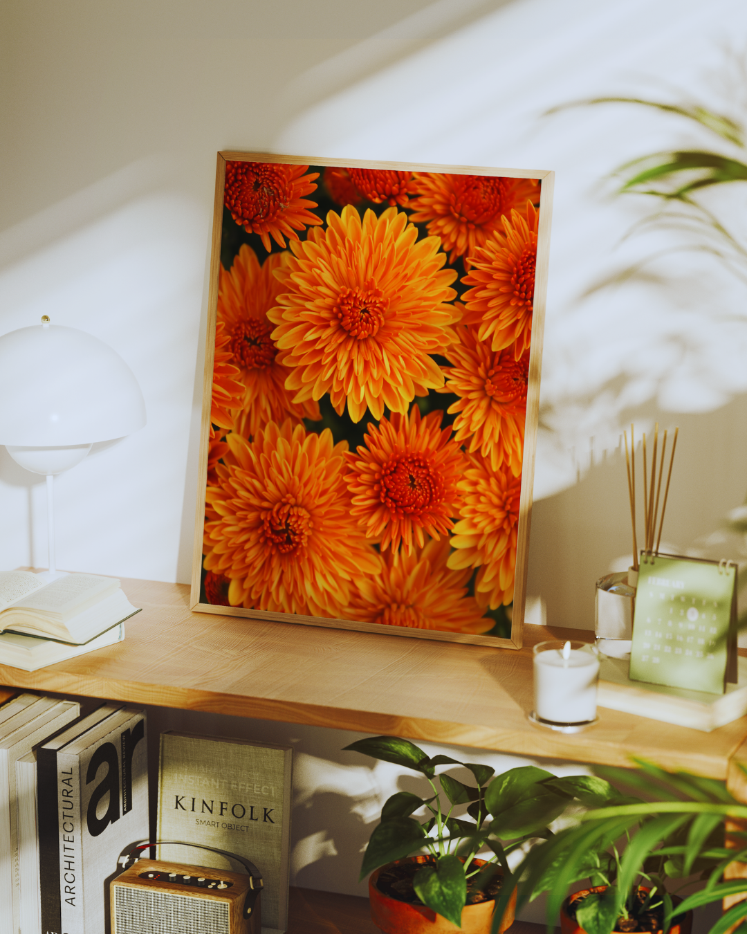 ORANGE FLOWERS art print