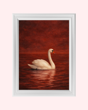 SWAN IN RED SEA art print