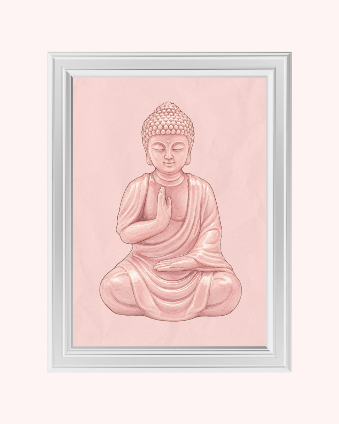 Pink Buddha art print