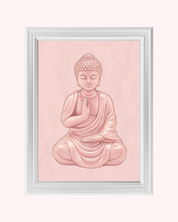 Pink Buddha art print