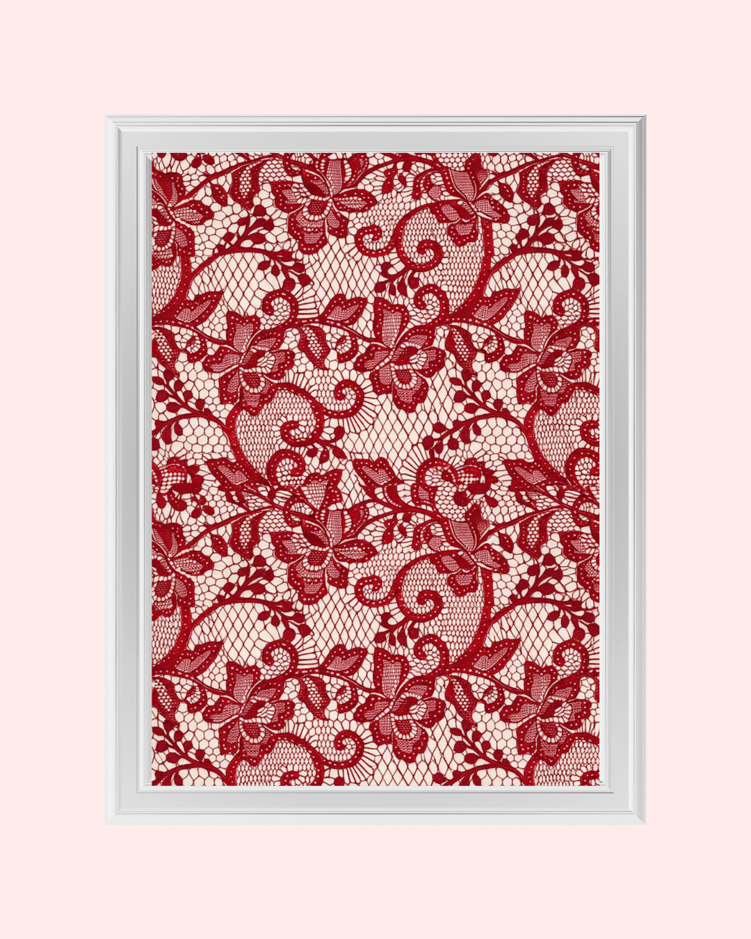 RED LACE art print