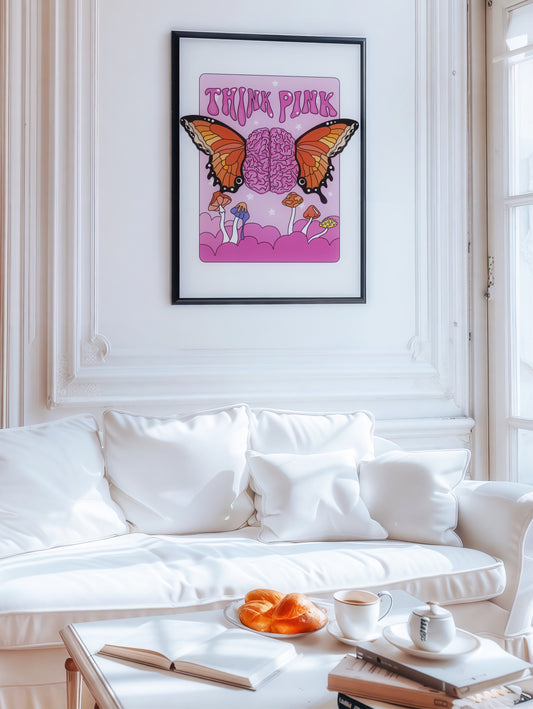 THINK PINK art print