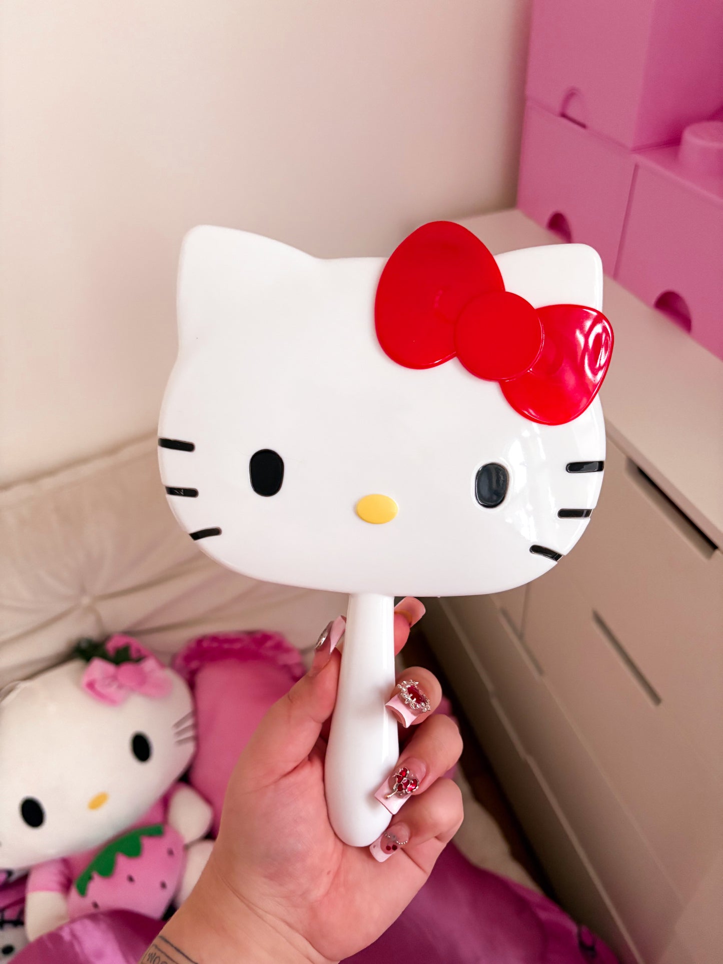 SANRIO HELLO KITTY WHITE hand mirror