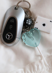 BLUE HEART LOLLIPOP keychain