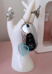BLUE HEART LOLLIPOP keychain