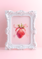 COQUETTE STRAWBERRY art print
