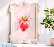 COQUETTE STRAWBERRY art print