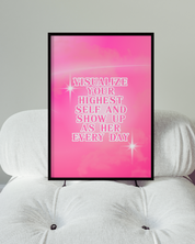 VISUALIZE YOUR HIGHEST SELF art print