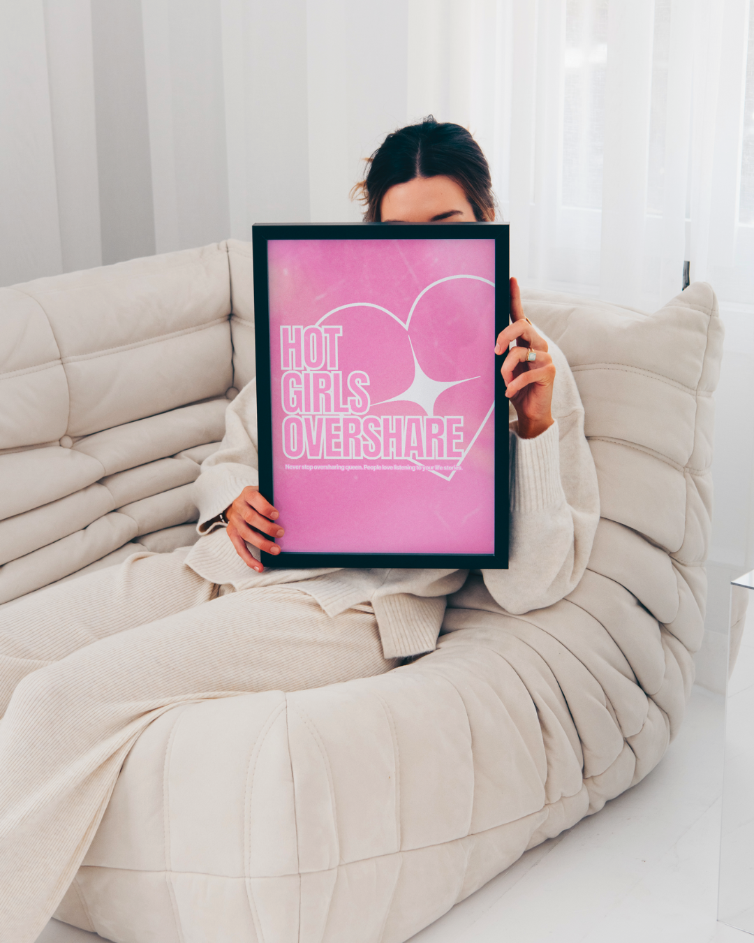 HOT GIRLS OVERSHARE art print