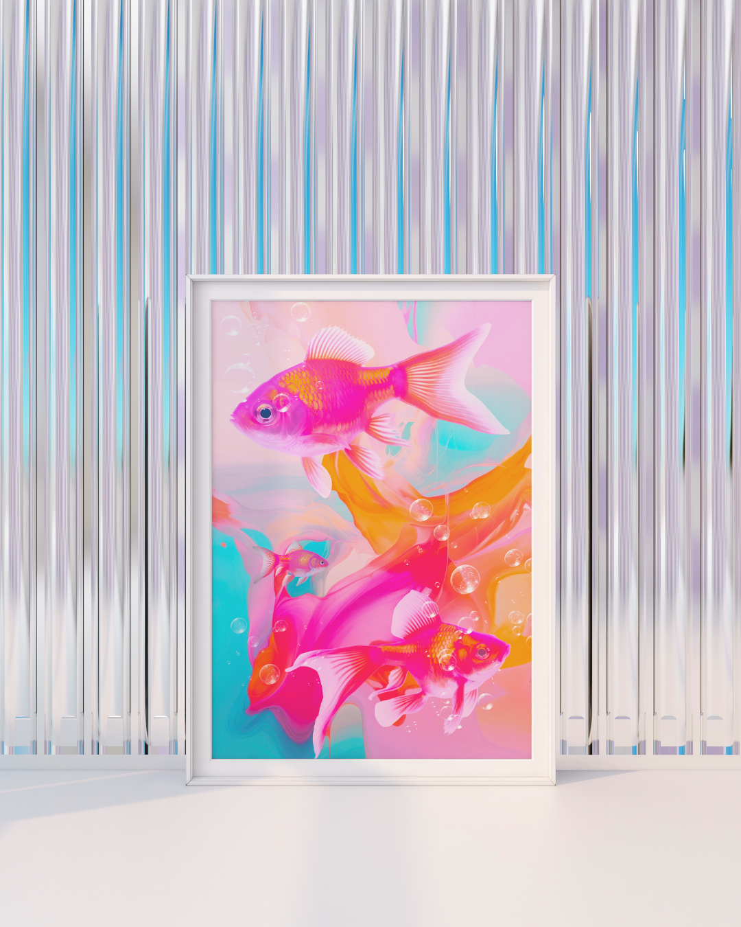 BUBBLY FISHY art print