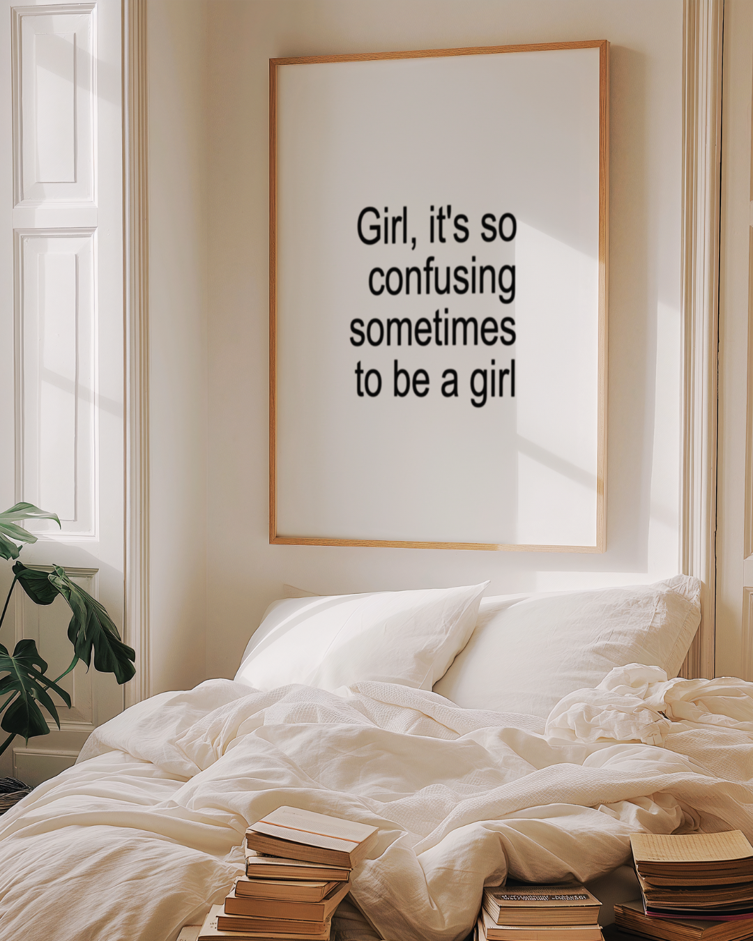 GIRL SO CONFUSING art print