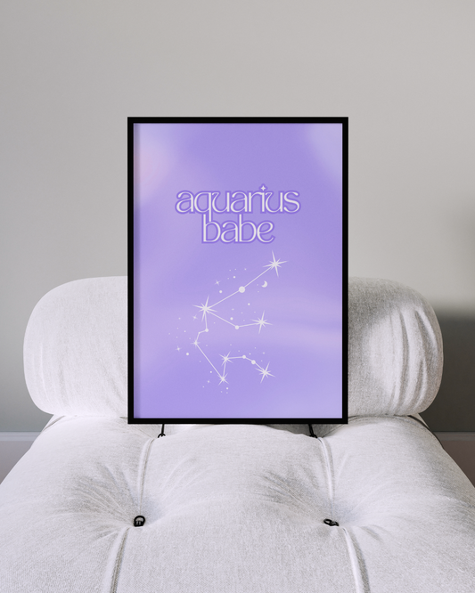 AQUARIUS BABE art print