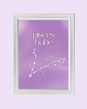 PISCES BABE art print