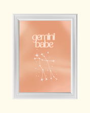GEMINI BABE art print