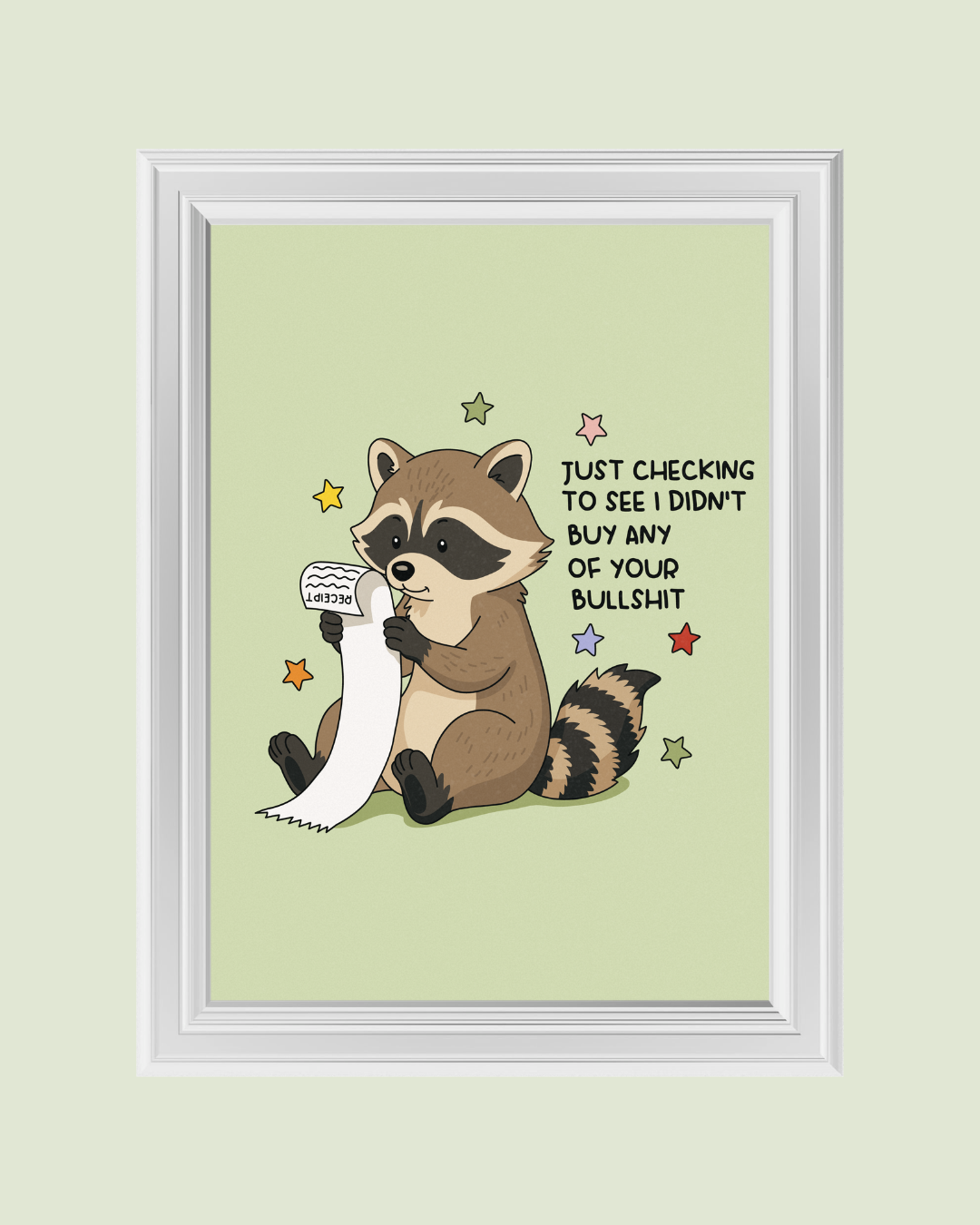 CHECKING FOR BULLSHIT art print