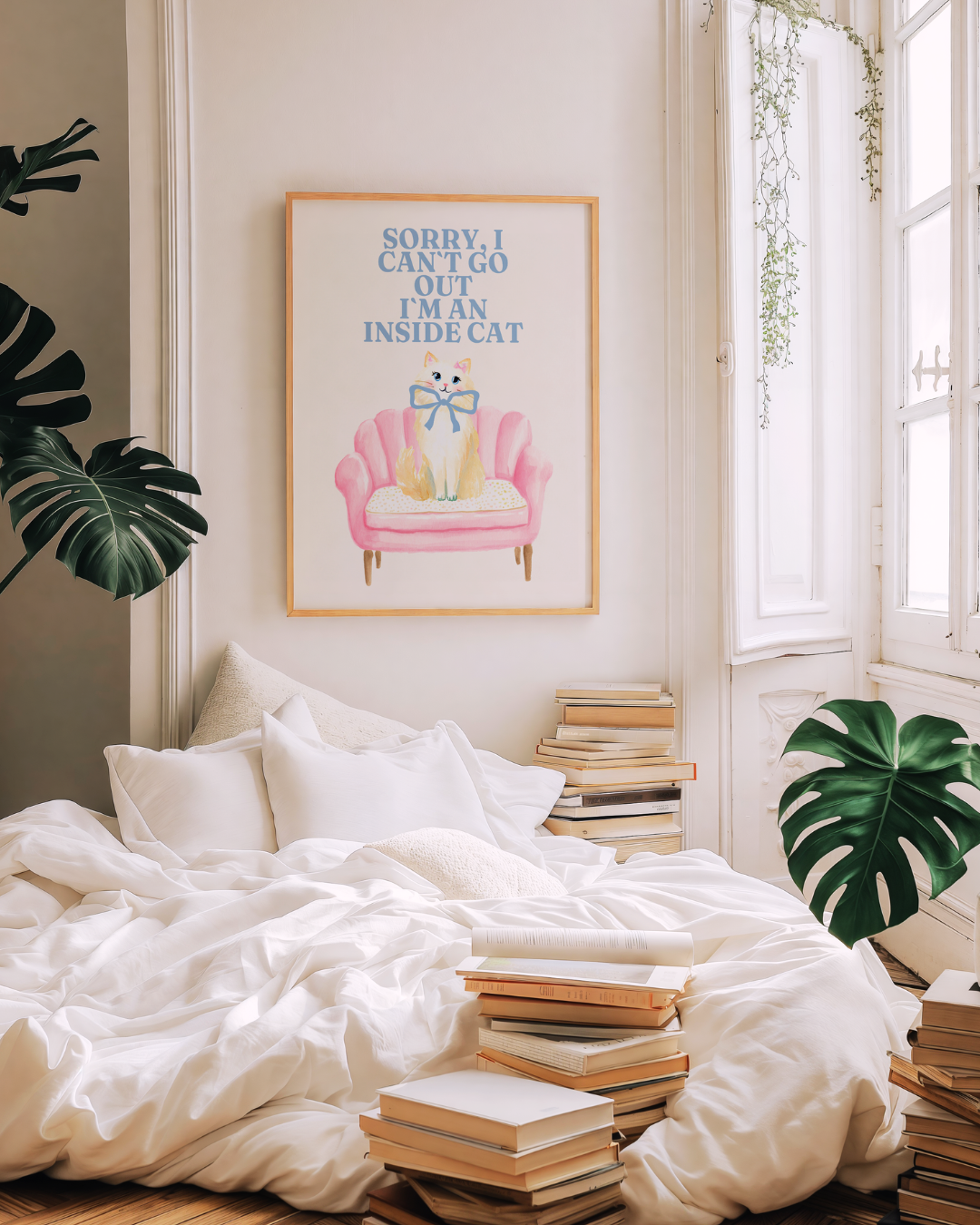 I`M AN INSIDE CAT art print