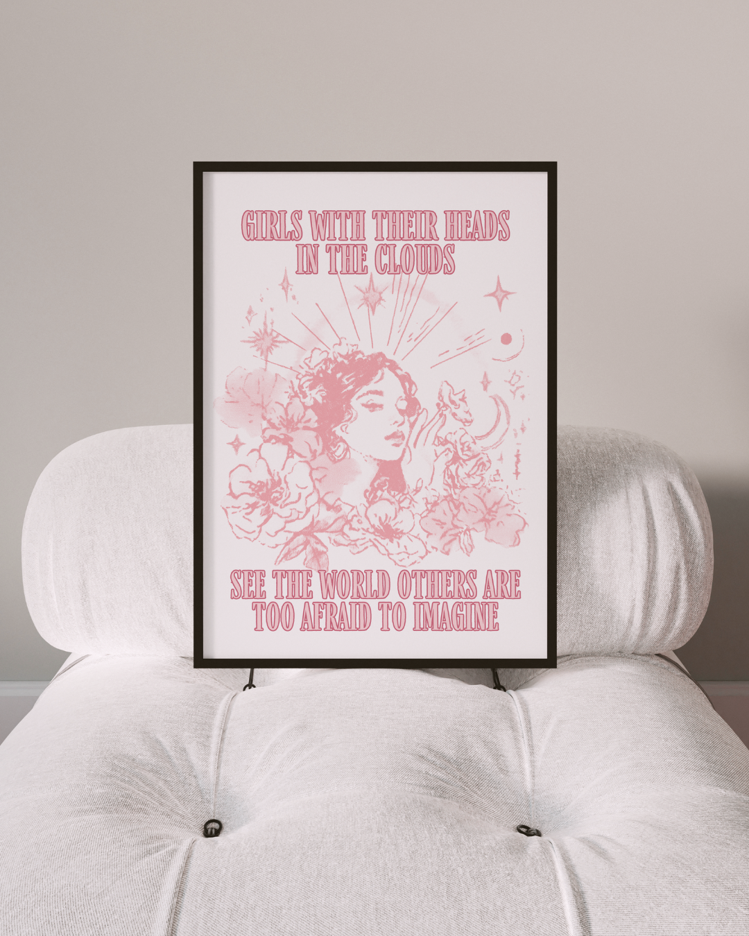 GIRLS WITH THEIR HEAD IN THE CLOUDS art print