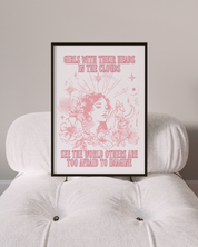 GIRLS WITH THEIR HEAD IN THE CLOUDS art print