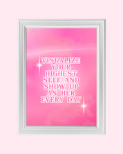 VISUALIZE YOUR HIGHEST SELF art print