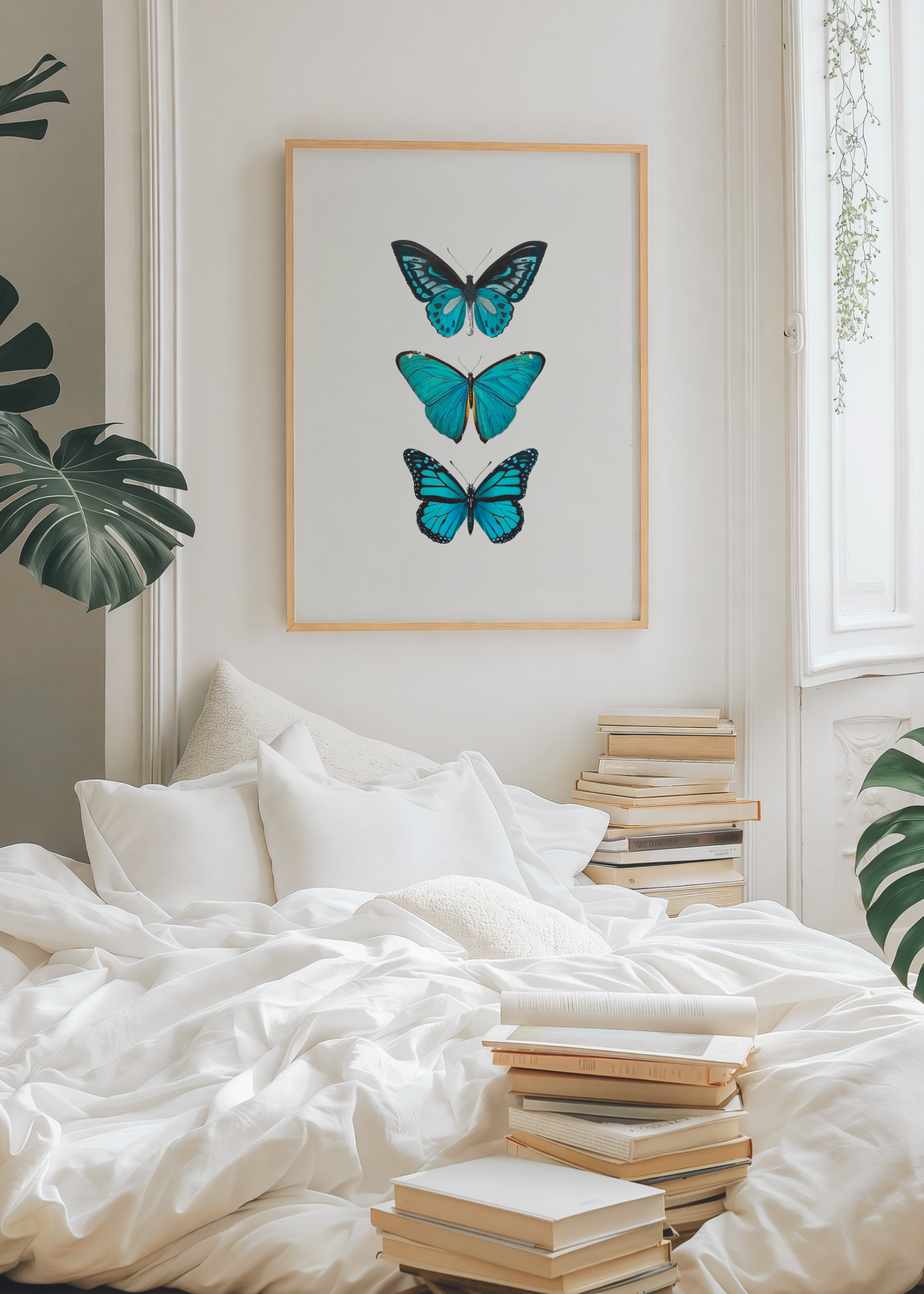 THREE BUTTERFLIES art print