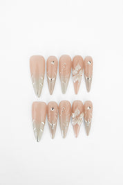 Chrome Magnolia - set press on nehtů 10ks