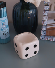 WHITE DICE ASHTRAY